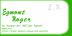 egmont moger business card